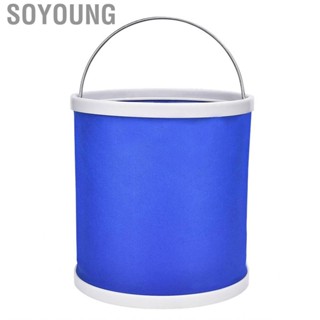 Soyoung Foldable Fishing Water Bucket Oxford Cloth 9L Multifunction Folding Container for Car Cleaning Outdoor Camping