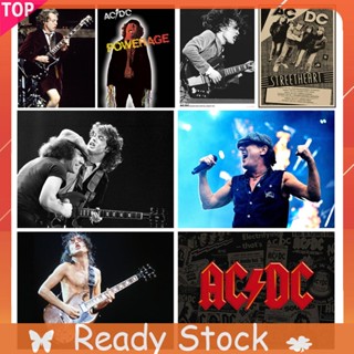 โปสเตอร์ภาพวาด ACDC หินออสเตรเลีย ขนาด 30x40 ซม. สําหรับตกแต่งผนังบ้าน 2 ชิ้น