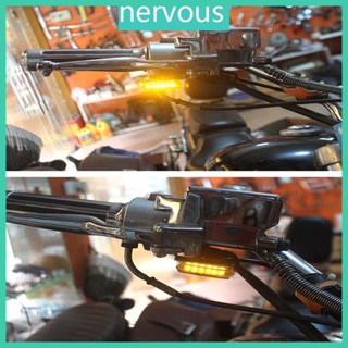 Nerv ไฟเลี้ยว ไฟเบรก LED สําหรับรถจักรยานยนต์ 2 ชิ้น