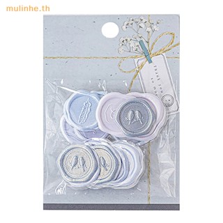 Mulinhe สติกเกอร์ตราประทับขี้ผึ้ง สไตล์เกาหลีวินเทจ สําหรับตกแต่งสมุดภาพ แพลนเนอร์ ซองจดหมาย DIY 18 ชิ้น
