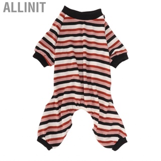 Allinit Striped Dog Pajamas Classic Lightweight Warm Comfortable Stretchy Clothes Jumpsuit H