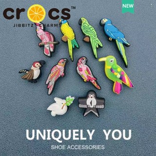 Jibbitz crocs charm หัวเข็มขัดรองเท้า อุปกรณ์เสริมรองเท้านกแก้วน่ารัก หัวเข็มขัดตกแต่งการ์ตูน