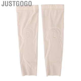 Justgogo Elbow Compression Sleeve  Promotes Blood Circulation Breathable Safe Support Arm Sleeves for Weight Lifting