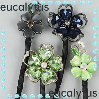 Eucalytus1 กิ๊บติดผม รูปดอกไม้คริสตัล เครื่องประดับผม สําหรับเด็กผู้หญิง