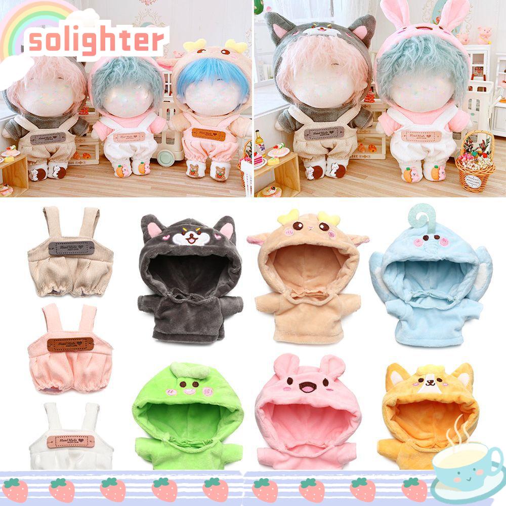 Solighter 20ซม./14นิ้วสํ Kawaii อุปกรณ์เสริมตุ๊กตาเสื้อฮู้ดดี้รองเท้ากางเกงผ้าฝ้ายขนาดมินิ าหรับตุ๊กตา