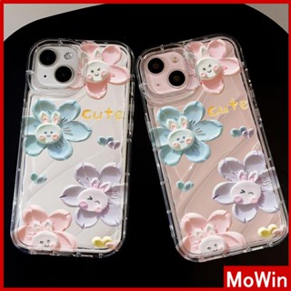 Mowin - เข้ากันได้สำหรับ เคสไอโฟน เคสไอโฟน11 เคส iphone 11 กรณีระลอกน้ำ CLEAR Case TPU กันกระแทกนุ่มโปร่งใสง่ายภาพวาดสีน้ำมันดอกไม้ใช้งานร่วมกับ iPhone 14 13Pro MAX 12 PRO MAX 11 XR XS 7 8 PLUS