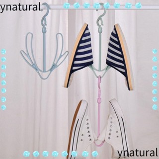 Ynatural ไม้แขวนเสื้อ อเนกประสงค์ สําหรับตากรองเท้า ผ้าพันคอ ระเบียง 4 ชิ้น