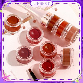 ♕ Xixi Jenga ลิปสติกสามสี Matte Velvet Moisturizing Smooth Soft Fog Lip Gloss Non Stick Cup Easy To Color Long Lasting Lip Makeup UPBEST