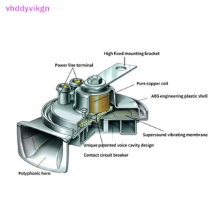 Vhdd แตรลําโพงโมโนโฟนิก 12V กันน้ํา พร้อมชุดสปริง สําหรับรถจักรยานยนต์ สกูตเตอร์