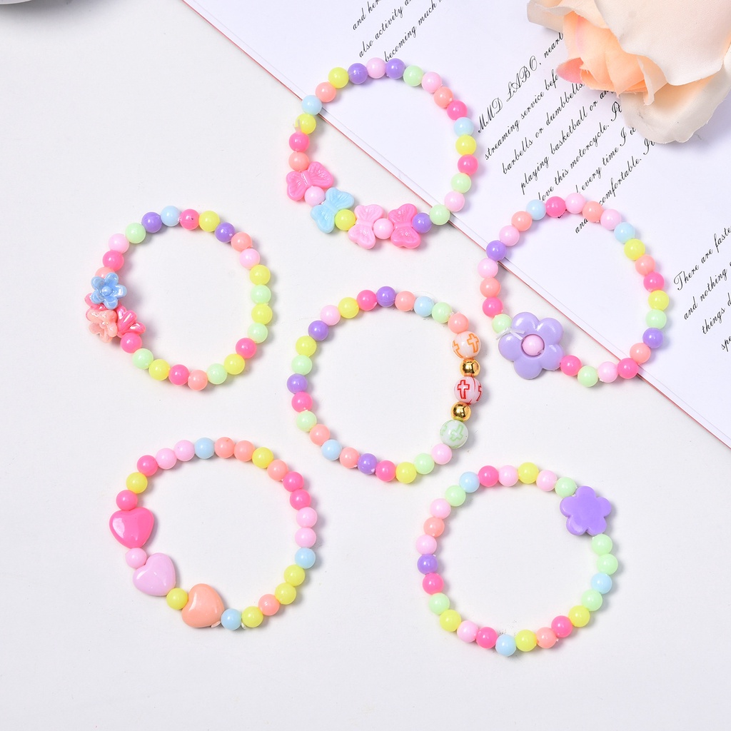 เครื่องประดับ สร้อยข้อมือเรซิ่นอะคริลิค แฟชั่นสําหรับเด็กผู้หญิง