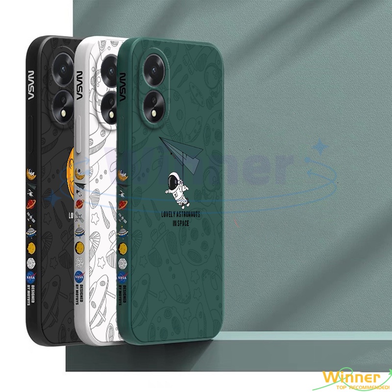 เคส OPPO A18 4G A38 4G A58 A78 A17 A98 โทรศัพท์มือถือ ลายนักบินอวกาศ สําหรับ