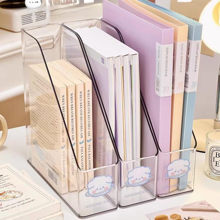🥝 แถมสติ๊กเกอร์🥝 กล่องหนังสือ กล่องเอกสารอะคริลิคใส อุปกรณ์จัดเก็บเอกสาร ใส่A4ได้