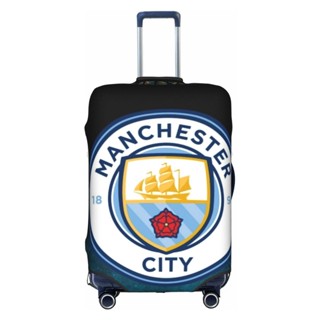 【พร้อมส่ง】ผ้าคลุมกระเป๋าเดินทาง ลายการ์ตูน Manchesters City ซักทําความสะอาดได้ สําหรับกระเป๋าเดินทาง ขนาด 18-32 นิ้ว