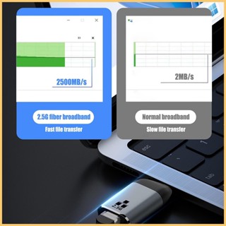 อะแดปเตอร์การ์ดเครือข่ายอีเธอร์เน็ต USB 2500Mbps Type-C Gigabit LAN naith naith