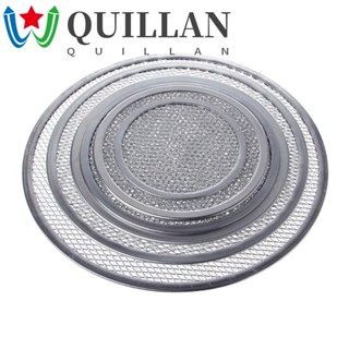 Quillan เครื่องมือพิซซ่า 1 ชิ้น ทรงกลม แบน อลูมิเนียม ตาข่าย หน้าจอพิซซ่า