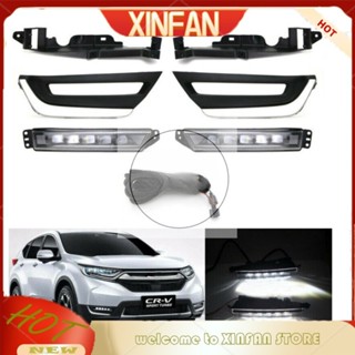 Xinfan ไฟตัดหมอก LED DRL สําหรับ honda CR-V CRV 2017 2018