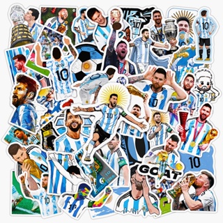 สติกเกอร์ ลายฟุตบอล Messi Football Argentina World cup Star กันน้ํา สําหรับตกแต่งสมุดโน้ต สเก็ตบอร์ด ถ้วยน้ํา 50 ชิ้น ต่อชุด