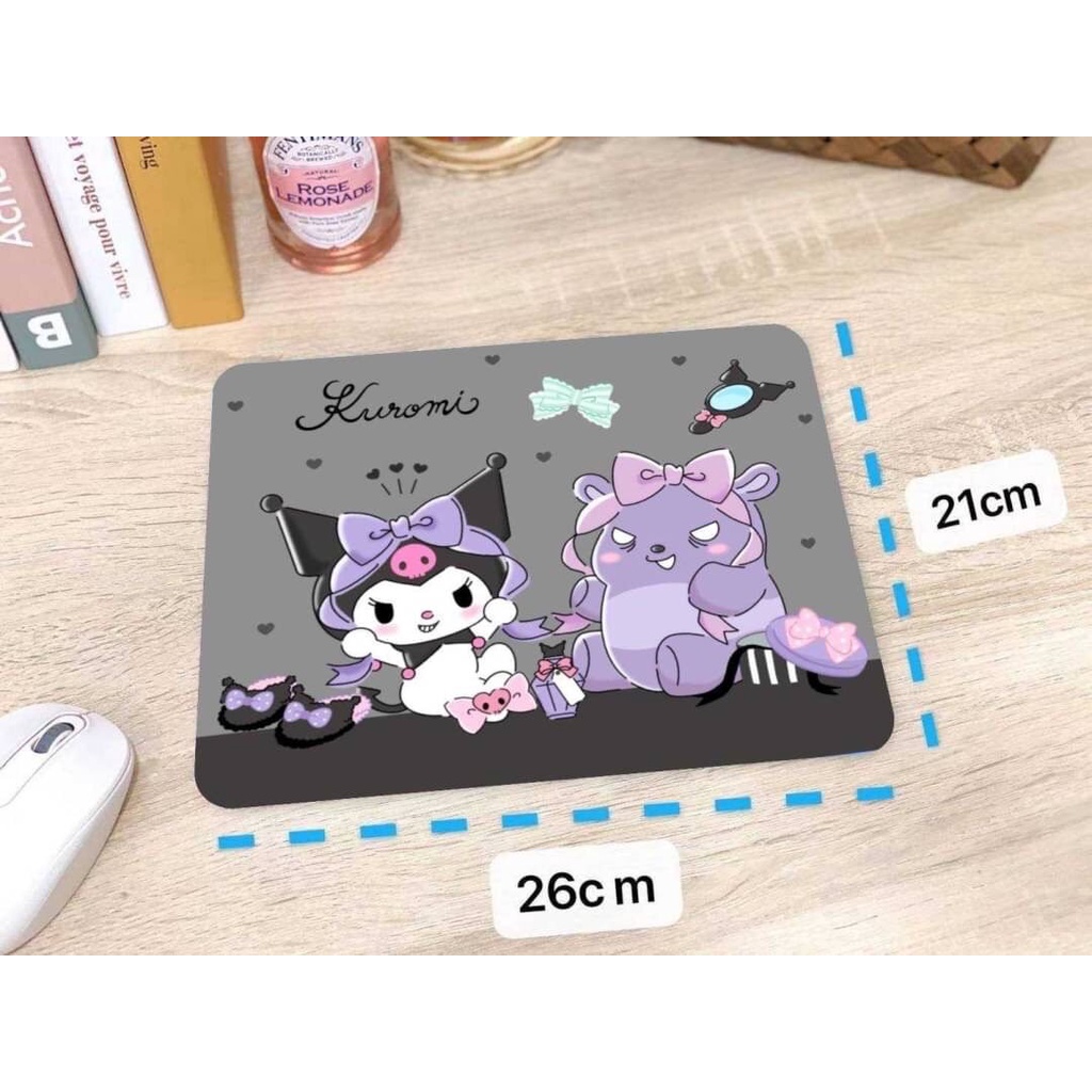 พร้อมส่ง แผ่นรองเม้าส์ ลายการ์ตูน SANRIO สีสดใส รูปที่ 2