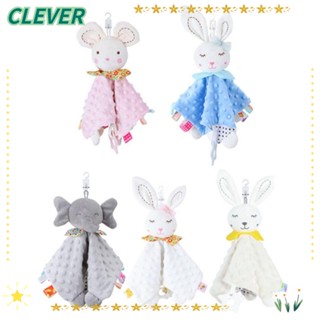 Clever ผ้ากันเปื้อน ผ้าขนหนู แบบนิ่ม ลายการ์ตูนกระต่ายน่ารัก ใส่สบาย สําหรับเด็กทารก