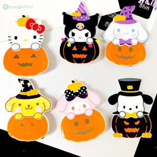 ฮาโลวีน Sanrio ผม Kuromi Pochacco My Melody Pumpkin Magic หมวกด้านข้างน่ารักตกแต่งผมสาวของขวัญ Halloween Dress Up TH