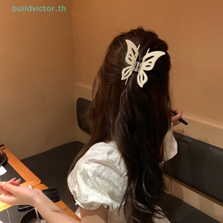 Buildvictor กิ๊บติดผม รูปผีเสื้อ ฉลาม ประดับโบว์ อะซิเตท เจลลี่ สีหวาน แฟชั่นสําหรับผู้หญิง