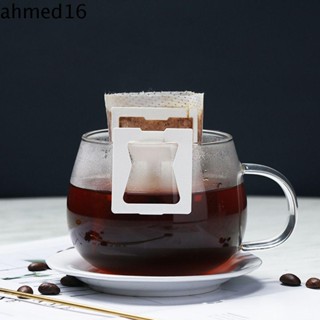 Ahmed ถุงกระดาษกรองกาแฟดริป แบบพกพา เป็นมิตรกับสิ่งแวดล้อม สําหรับตั้งแคมป์ บ้าน สํานักงาน