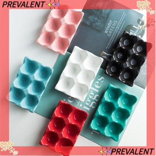 Preva ชั้นวางไข่เซรามิค 6 ช่อง กันลื่น สีสันสดใส สําหรับห้องครัว