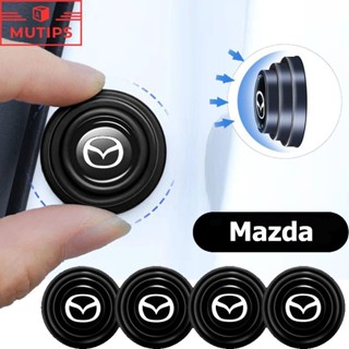 Mazda 1/4/8/12 ชิ้น รถ โช้คอัพประตู ยางซิลิโคน ลดเสียงรบกวน สติ๊กเกอร์ 2 3 CX5 CX30 CX8 CX3 Mazda2 6 5 CX9 BT50