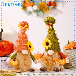 Lontime ตุ๊กตาโนม ฟักทอง สีเขียว สีส้ม ไร้หน้า สําหรับตกแต่งห้อง 2 ชิ้น