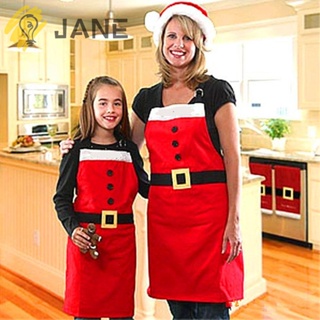 Jane ผ้ากันเปื้อน ลาย Merry Christmas สีแดง สําหรับตกแต่งคริสต์มาส