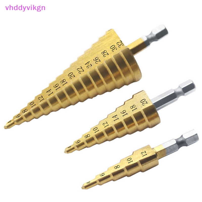 Vhdd ชุดดอกสว่าน ทรงกรวย เหล็กไทเทเนียม ขนาดใหญ่ 4-12 20 32 มม.