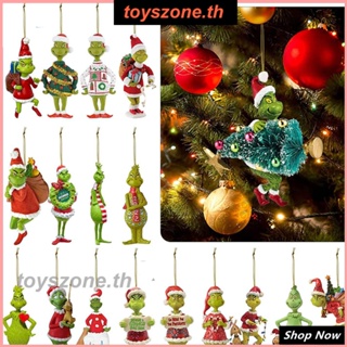 Merry Christmas Grinch Ornaments Xmas Tree Hanging Decoration Figure Pendant Hot (toyszone.th)