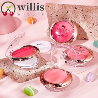 Willis บลัชออนปัดแก้ม เนื้อแมตต์กํามะหยี่ ธรรมชาติ กันเหงื่อ สีพีช สดใส ประกายมุก ติดทนนาน สําหรับผู้หญิง