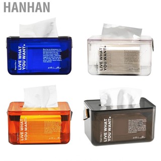 Hanhan Facial Tissues Dispenser  Transparent Texture Tissue Box PET PU for Office