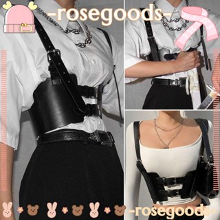 ROSE สายรัดกรงเสื้อกั๊ก ลําลอง สไตล์โกธิค แฟชั่นสําหรับผู้หญิง