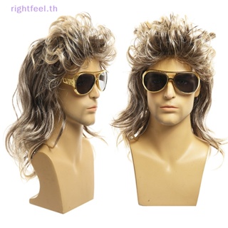 Rightfeel.th วิกผมยาวหยิก คอสเพลย์ 70s 80s แฟนซี ปาร์ตี้ดิสโก้ สําหรับผู้ชาย