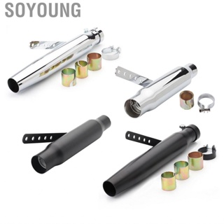 Soyoung Motorcycle Muffler   Left To Right Rotating Exhaust Stainless Steel for Motorbike