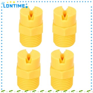 Lontime หัวฉีดสเปรย์พัดลมระบายความร้อน PP เส้นผ่าศูนย์กลางปาก 3.6 มม. 65 องศา 1/2NPT สีเหลือง ทนทาน 4 ชิ้น