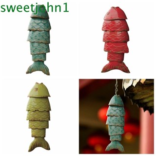 Sweetjohn กระดิ่งลมหางปลาคราฟ โลหะ ทนทาน ออกแบบดี สีสันสดใส สําหรับกลางแจ้ง