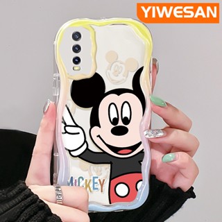 เคสโทรศัพท์มือถือ ซิลิโคนใส กันกระแทก ลายการ์ตูนมิกกี้เมาส์น่ารัก สีครีม สําหรับ VIVO Y20 Y20i Y20S Y12s Y20 2021 Y11s Y12A Y20T Y20S M Y20S D