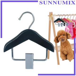 [Sunnimix] ไม้แขวนเสื้อไม้เนื้อแข็ง พร้อมคลิปหนีบ สําหรับสัตว์เลี้ยง เด็ก