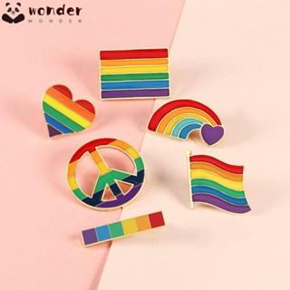 Wonder LGBT เข็มกลัดสายรุ้ง เสื้อผ้า กระเป๋า สันติภาพ และความรัก เครื่องประดับ ของขวัญ ป้าย G ay