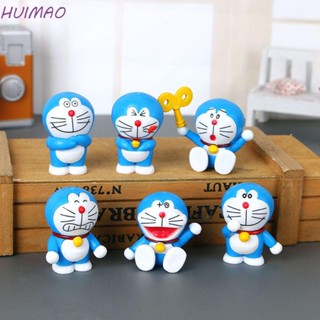 Huimao ตุ๊กตาฟิกเกอร์ โดราเอมอน ของขวัญ 6 ชิ้น/ชุด