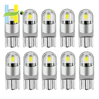 หลอดไฟ LED 6000K Canbus T10 168 194 W5W สีขาว สําหรับติดป้ายทะเบียนรถยนต์ 10 ชิ้น