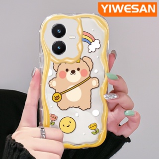 เคสโทรศัพท์มือถือ ซิลิโคนนิ่ม ใส กันกระแทก ลายการ์ตูนหมีน่ารัก แบบสร้างสรรค์ สําหรับ VIVO Y22 Y22s