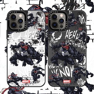 Casetify X เคสโทรศัพท์มือถือ PC แข็ง กันกระแทก ลาย Spider Man venom สีดํา สีเงิน สําหรับ iPhone 15 14 13 12 11 Pro MAX IX XS MAX XR 6 6s 7 8 Plus