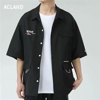 Acland เสื้อยืดผู้ชาย ผู้ชายเสื้อเชิ้ต เสื้อยืด ผ้านุ่ม ใส่สบาย ไม่หด ไม่ต้องรีด 36Z230907