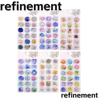 Refinement สติกเกอร์ PVC ใส หลากสี สําหรับติดซองจดหมาย DIY