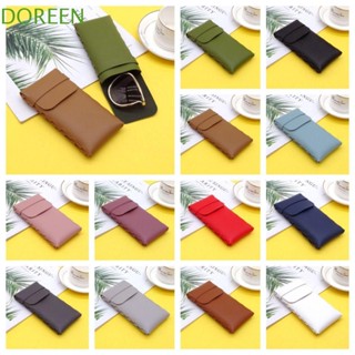 Doreen กระเป๋าใส่แว่นกันแดด หนังนิ่ม สีพื้น น้ําหนักเบา สไตล์เกาหลี สําหรับผู้หญิง และผู้ชาย