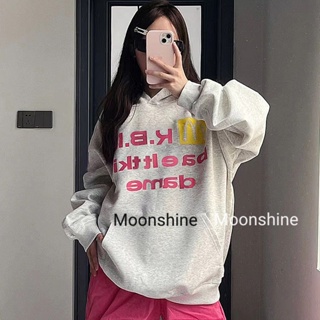 Moon เสื้อกันหนาว เสื้อแขนยาว เสื้อฮู้ด Popular ทันสมัย ง่ายๆ casual A28J1D836Z230909